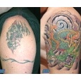 cover up tattoos_panther japanese dragon coverup