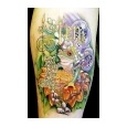 Custom Tattoos_Frog Prince with Flowers
