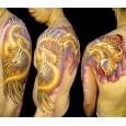 custom tattoos_Neo Traditional Phoenix