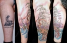 cover up tattoos_kraken ship coverup