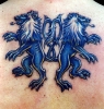 old tattoos_Custom Blue Lions Coat of Arms